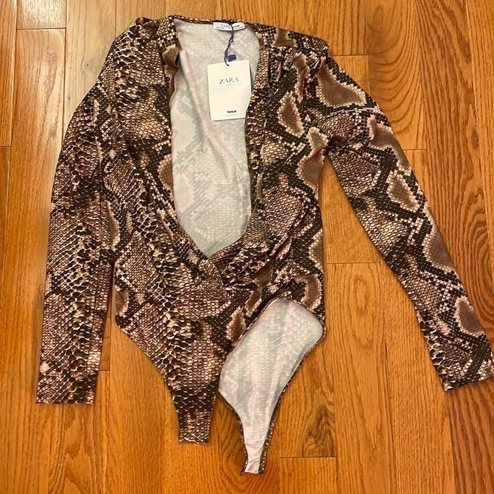 ZARA snakeskin bodysuit